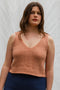 SOLITO vest / organic cotton boucle / peach clay