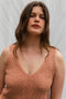 SOLITO vest / organic cotton boucle / peach clay