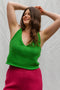 SOLITO vest / organic cotton boucle / apple