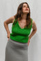 SOLITO vest / organic cotton boucle / apple