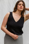 SOLITO vest / organic cotton boucle / black