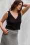 SOLITO vest / organic cotton boucle / black