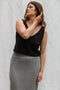 SOLITO vest / organic cotton boucle / black