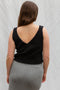 SOLITO vest / organic cotton boucle / black