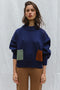 ROSA jumper pocket mix / highland wool / indigo, sandalwood & seaglass