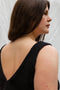 SOLITO vest / organic cotton boucle / black