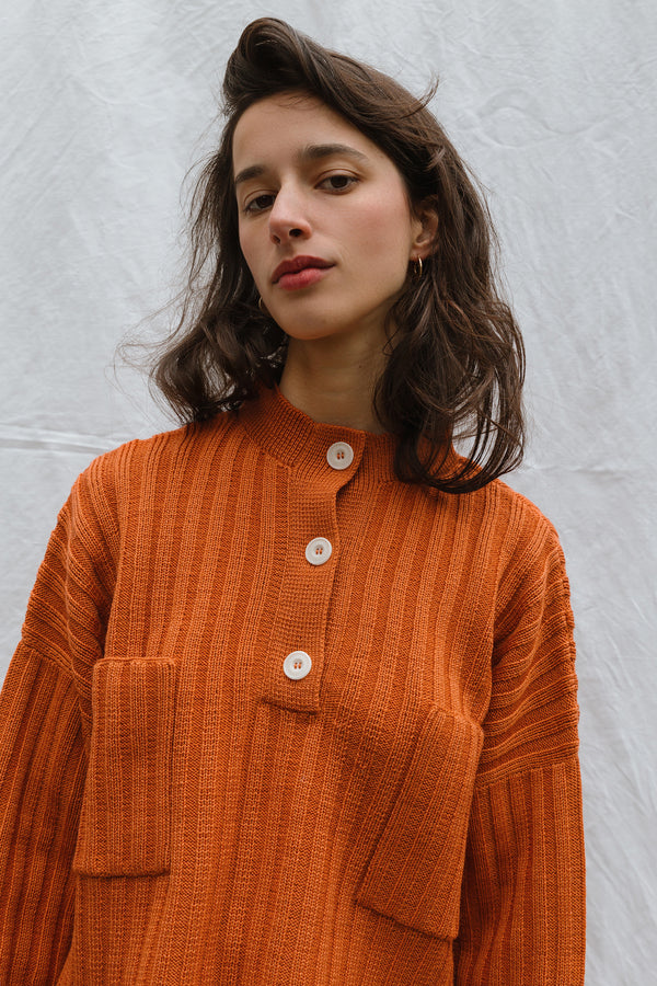 FRANKA ribbed jumper / highland wool / naranja