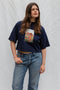 CAMISETA / cotton t-shirt / confetti on navy