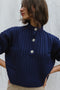 FRANKA ribbed jumper / highland wool / indigo