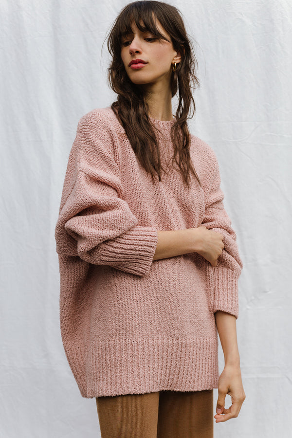 LAGO jumper / organic cotton boucle / rosado
