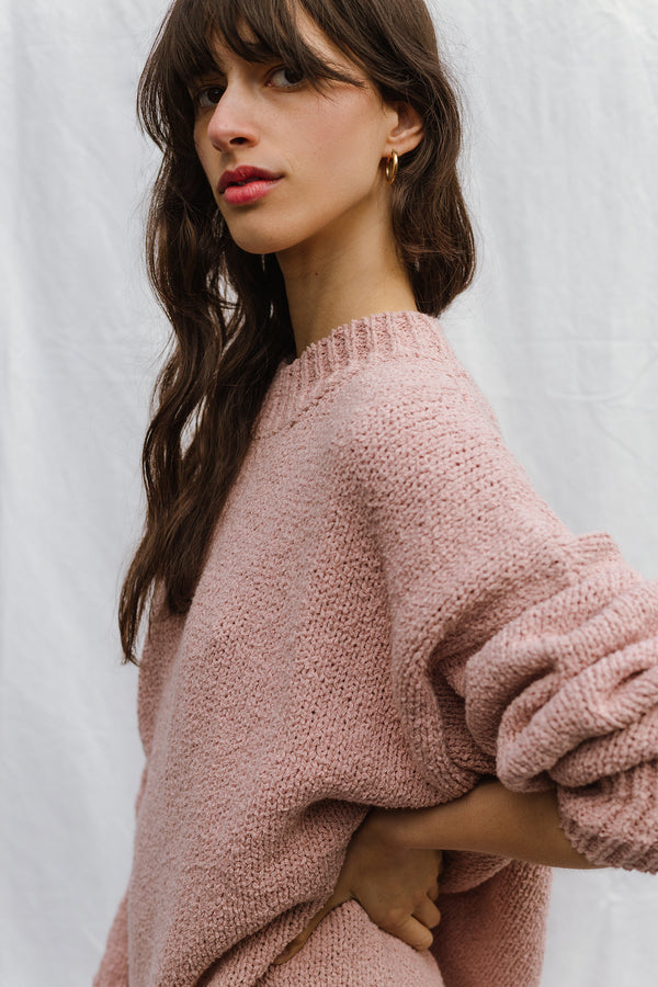 LAGO jumper / organic cotton boucle / rosado
