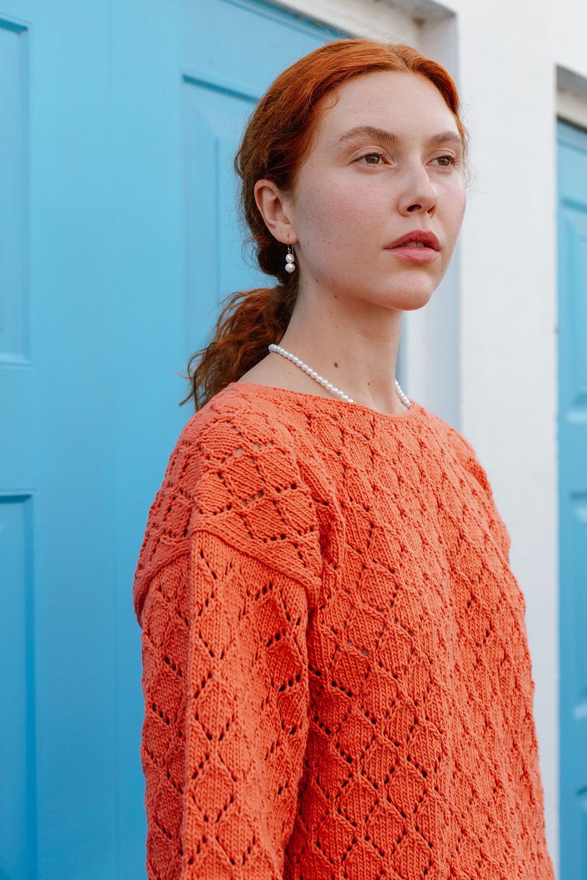 LINA jumper / organic cotton / coral