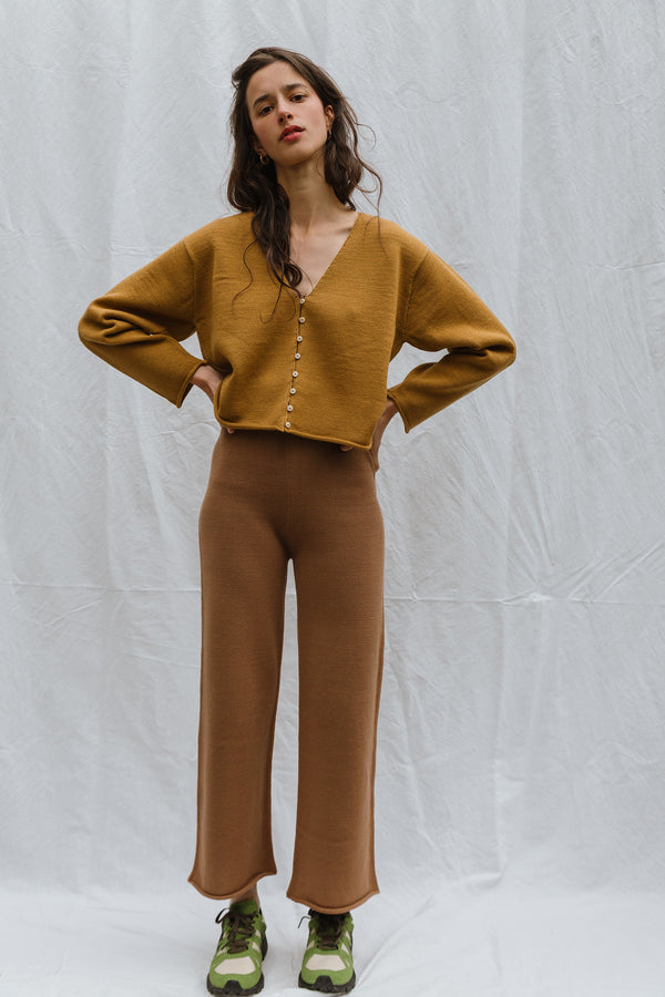 LUCA cardigan / highland wool / dulce de leche