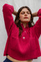 FRANKA ribbed jumper / organic cotton / frambuesa