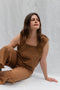LINA vest / organic cotton / carob