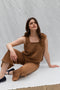 LINA vest / organic cotton / carob