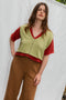 ZULMA vest top cardigan / organic cotton / pistachio