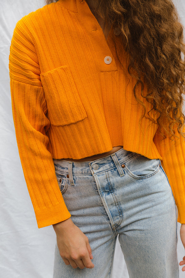 FRANKA ribbed jumper / organic cotton / kumquat