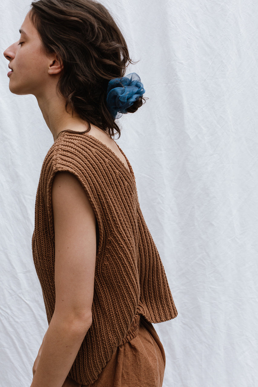 LUZ top / organic cotton / carob