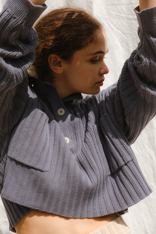 FRANKA ribbed jumper / organic cotton / berry lassi