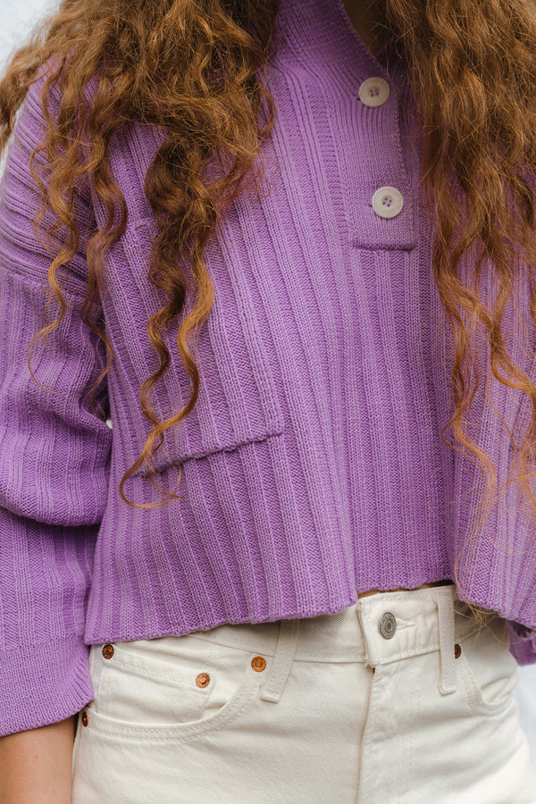 FRANKA ribbed jumper / organic cotton / summer lilac