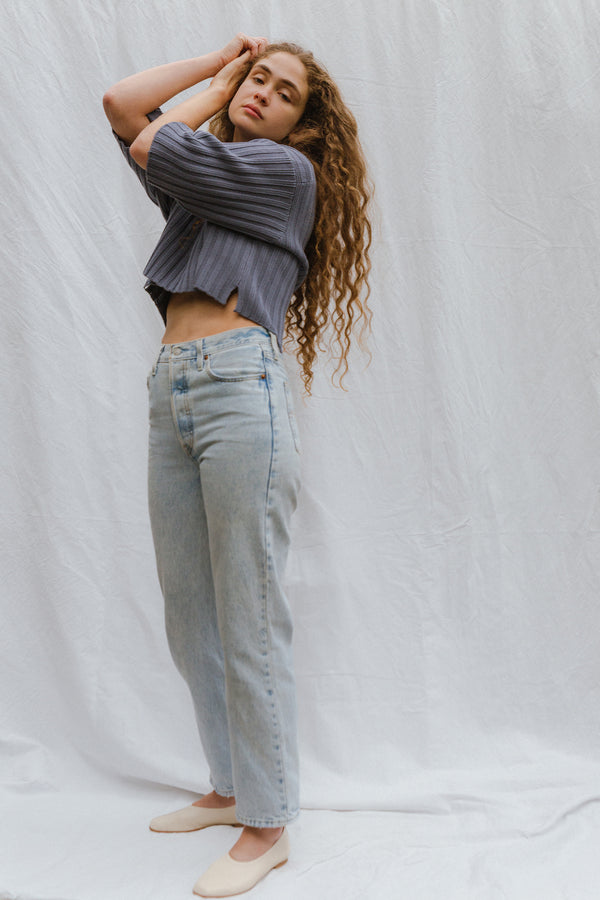 DULCE ribbed top / organic cotton / berry lassi