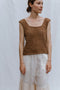 LINA vest / organic cotton / carob