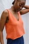 SOLITO vest / organic cotton / coral