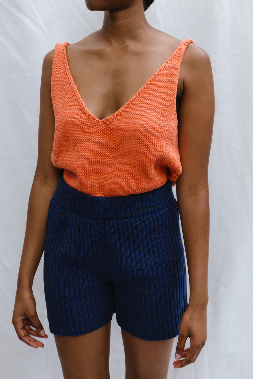 SOLITO vest / organic cotton / coral