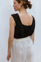 LINA vest / organic cotton / black