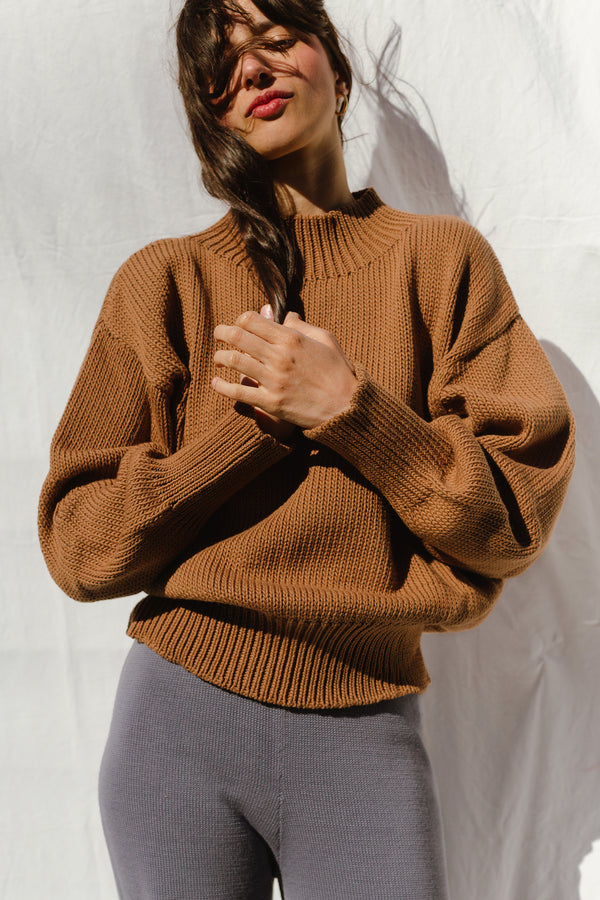 PARSLEY jumper / organic cotton / carob