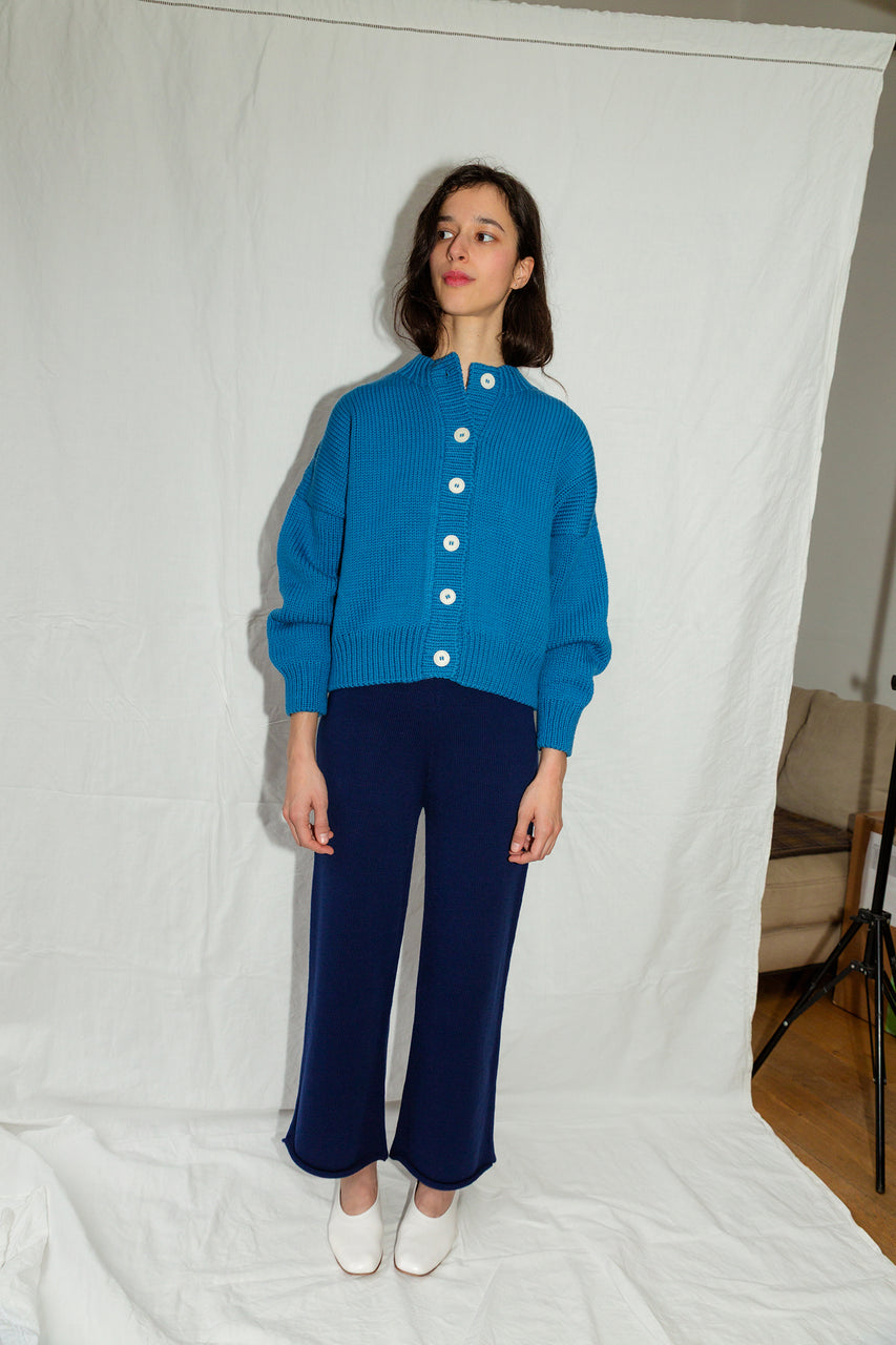 CARMEN cardigan / merino wool / laguna