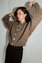 CARMEN cardigan / highland wool / walnut