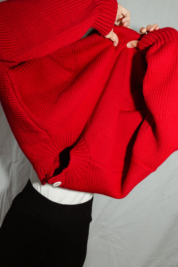 CARMEN cardigan / merino wool / cereza