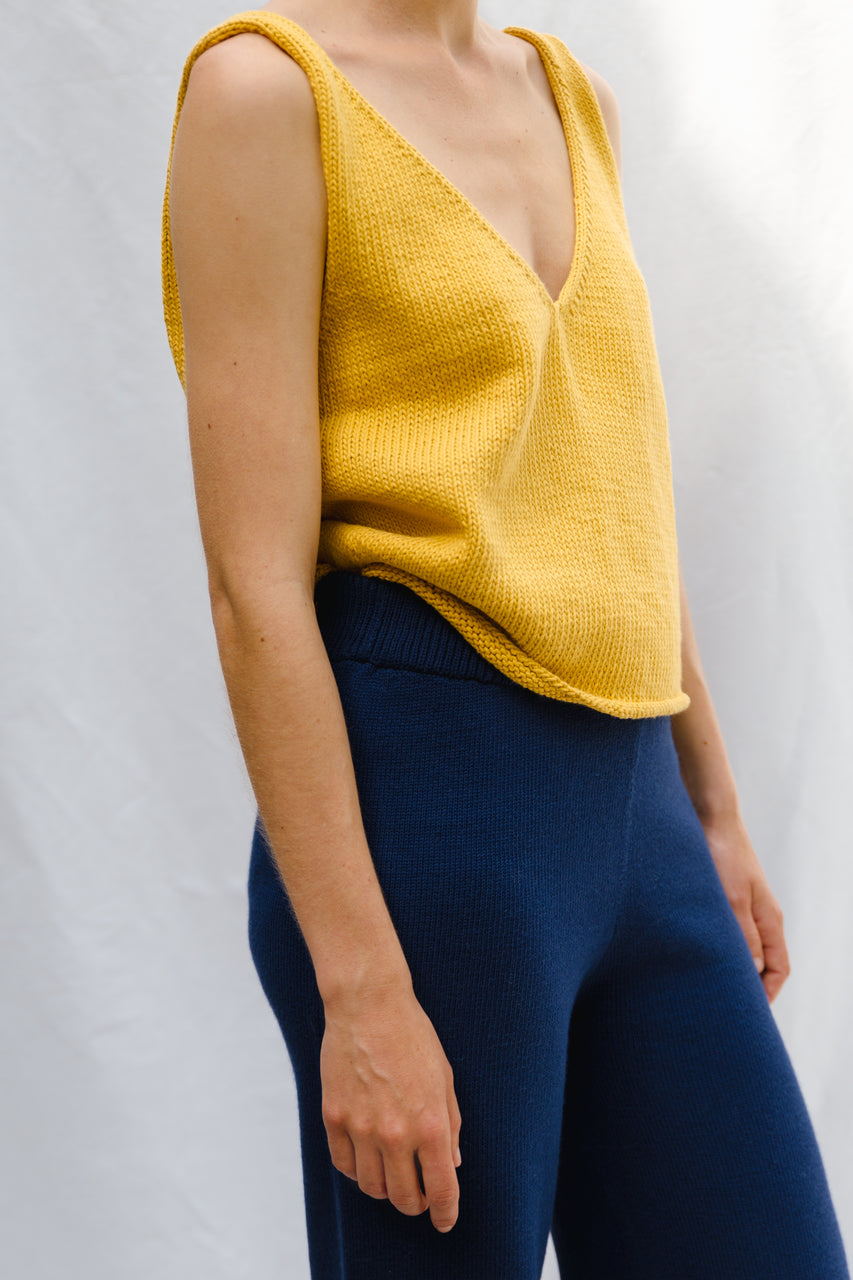 SOLITO vest / organic cotton / golden honey