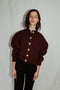 CARMEN cardigan / highland wool / dark cherry plum
