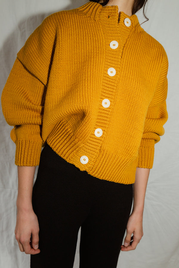 CARMEN cardigan / merino wool / girasol