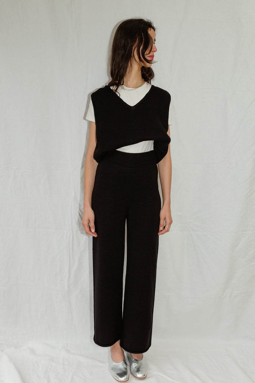 UNO vest / organic cotton / black