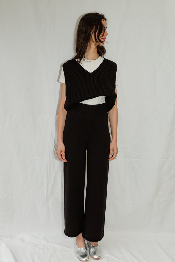 UNO vest / organic cotton / black