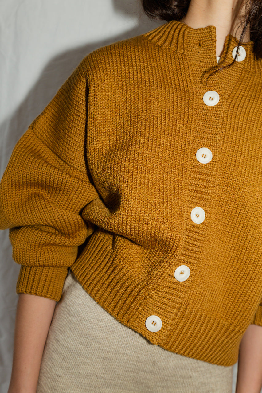 CARMEN cardigan / highland wool / dulce de leche