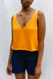 SOLITO vest / organic cotton / kumquat