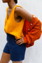 SOLITO vest / organic cotton / kumquat