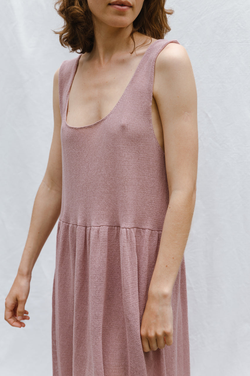 CANDELA fine knit slip dress / organic cotton / magnolia blossom