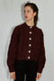 MILAGRO cardigan / highland wool / dark cherry plum