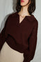 MARGO jumper / highland wool / dark cherry plum