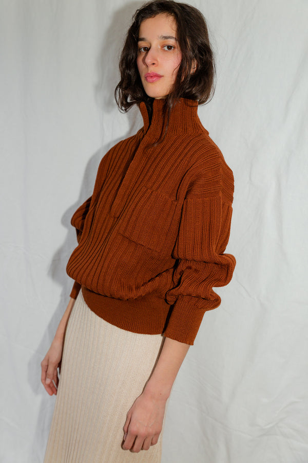 LENNY ribbed jumper / highland wool / sandalwood