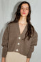 MINI ROSALIA cardigan / highland wool / walnut