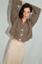 MINI ROSALIA cardigan / highland wool / walnut