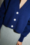 MINI ROSALIA cardigan / highland wool / indigo