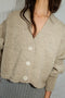 MINI ROSALIA cardigan / highland wool / wild oat